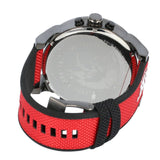 Buy Shop Diesel Mr Daddy 2.0 Chronograph Grey Dial Red Rubber Strap Watch For Men - DZ7423 USA Online