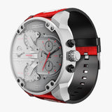 Buy Shop Diesel Mr Daddy 2.0 Chronograph Grey Dial Red Rubber Strap Watch For Men - DZ7423 USA Online
