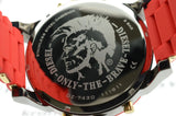 Buy Shop Diesel Mr Daddy 2.0 Chronograph Grey Dial Red Rubber Strap Watch For Men - DZ7430 USA Online