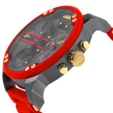 Buy Shop Diesel Mr Daddy 2.0 Chronograph Grey Dial Red Rubber Strap Watch For Men - DZ7430 USA Online