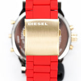 Buy Shop Diesel Mr Daddy 2.0 Chronograph Grey Dial Red Rubber Strap Watch For Men - DZ7430 USA Online