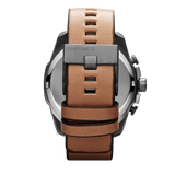 Buy Shop Diesel Mr. Daddy 2.0 Chronograph Silver Dial Brown Leather Strap Watch For Men - DZ7394 USA Online