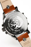 Buy Shop Diesel Mr. Daddy 2.0 Chronograph Silver Dial Brown Leather Strap Watch For Men - DZ7394 USA Online