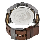 Buy Shop Diesel Mr Daddy Chronograph Blue Dial Brown Leather Strap Watch For Men - DZ7314 USA Online