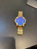 Buy Shop Diesel Mr Daddy Blue Dial Gold Steel Strap Watch For Men - DZ7347 USA Online