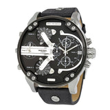 Buy Shop Diesel Mr Daddy Chronograph Black Dial Black Leather Strap Watch For Men - DZ7313 USA Online