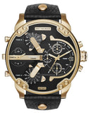 Buy Shop Diesel Mr Daddy Chronograph Black Dial Black Leather Strap Watch For Men - DZ7371 USA Online