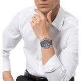 Buy Shop Diesel Mr Daddy Chronograph Blue Dial Brown Leather Strap Watch For Men - DZ7314 USA Online