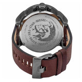 Buy Shop Diesel Mr Daddy Chronograph Blue Dial Brown Leather Strap Watch For Men - DZ7314 USA Online
