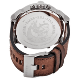 Buy Shop Diesel Mr Daddy Chronograph Grey Dial Brown Leather Strap Watch For Men - DZ7413 USA Online