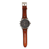 Buy Shop Diesel Mr Daddy Chronograph Grey Dial Brown Leather Strap Watch For Men - DZ7413 USA Online