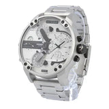 Buy Shop Diesel Mr. Daddy Chronograph Silver Dial Silver Steel Strap Watch For Men - DZ7421 USA Online