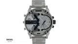 Buy Shop Diesel Mr. Daddy Chronograph Silver Dial Silver Steel Strap Watch For Men - DZ7421 USA Online