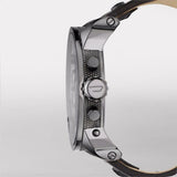 Buy Shop Diesel Mr Daddy Chronograph White Dial Black Leather Strap Watch For Men - DZ7125 USA Online
