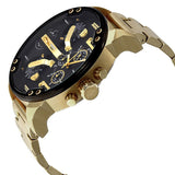 Diesel Mr Daddy 2.0 Black Dial Gold Stainless Steel Watch For Men - DZ7333