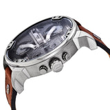 Buy Shop Diesel Mr Daddy Chronograph Grey Dial Brown Leather Strap Watch For Men - DZ7413 USA Online