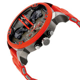 Buy Shop Diesel Mr Daddy 2.0 Chronograph Black Dial Red Silicone Strap Watch For Men - DZ7370 USA Online
