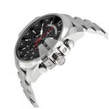 Buy Shop Diesel Mega Chief Chronograph Black Dial Silver Steel Strap Watch For Men - DZ4308 USA Online