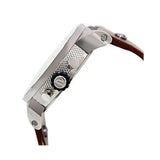 Buy Shop Diesel SBA Dual Time Black Dial Brown Leather Strap Watch For Men - DZ7264 USA Online