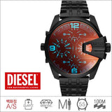 Buy Shop Diesel Uber Chief Chronograph Red Dial Black Steel Strap Watch For Men - DZ7373 USA Online