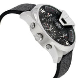 Buy Shop Diesel Uber Chief Oversized 4 Time Black Dial Leather Strap Watch For Men - DZ7376 USA Online