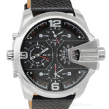 Buy Shop Diesel Uber Chief Oversized 4 Time Black Dial Leather Strap Watch For Men - DZ7376 USA Online