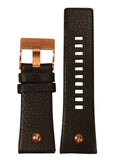 Buy Shop Diesel Big Daddy Gold & Black Dial Black Leather Strap Watch For Men - DZ7261 USA Online