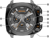 Buy Shop Diesel BAMF Chronograph Gray Dial Gray Steel Strap Watch For Men - DZ7344 USA Online