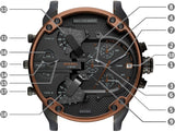 Buy Shop Diesel Mr Daddy 2.0 Chronograph Black Dial Black Steel Strap Watch For Men - DZ7400 USA Online