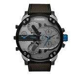 Diesel Mr Daddy 2.0 Chronograph Grey Dial Black Nylon Strap Watch For Men - DZ7420