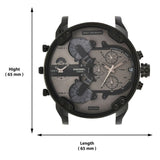 Buy Shop Diesel Mr. Daddy 2.0 Chronograph Grey Dial Brown Leather Strap Watch For Men - DZ7406 USA Online