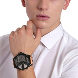 Buy Shop Diesel Mr. Daddy 2.0 Chronograph Grey Dial Brown Leather Strap Watch For Men - DZ7406 USA Online