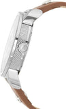 Buy Shop Diesel Mini Daddy Silver Dial Brown Leather Strap Watch For Men - DZ7309 USA Online