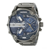 Buy Shop Diesel Big Daddy 2.0 Chronograph Blue Dial Grey Steel Strap Watch For Men - DZ7331 USA Online