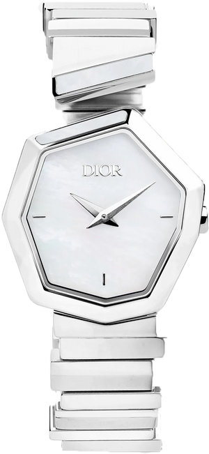 Buy Shop Dior Gem Dior Mother of Pearl Dial Silver Steel Strap Watch for Women - CD18111X1073 USA Online