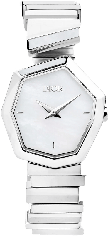 Buy Shop Dior Gem Dior Mother of Pearl Dial Silver Steel Strap Watch for Women - CD18111X1073 USA Online