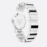 Buy Shop Dior Gem Dior Mother of Pearl Diamonds Black Dial Silver Steel Strap Watch for Women - CD18111X1058 USA Online