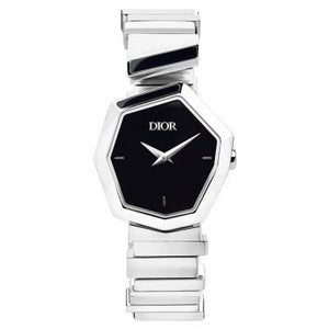 Buy Shop Dior Gem Dior Black Mother of Pearl Dial Silver Steel Strap Watch for Women - CD18111X1005 USA Online