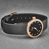 Buy Shop Dior La D De Diamonds Black Dial Black Leather Strap Watch for Women - CD047170A005 0000 USA Online