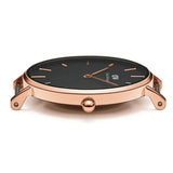 Buy Shop Daniel Wellington Classic Petite Dover Black Dial White NATO Strap Watch For Women - DW001000314 USA Online