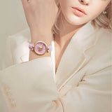 Buy Shop Versace Palazzo Empire Pink Dial Pink Leather Strap Watch for Women - VCO030017 USA Online