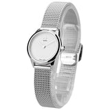 Buy Shop Calvin Klein Minimal White Dial Silver Mesh Bracelet Watch for Women - K3M2312Y USA Online
