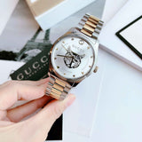 Buy Shop Gucci G Timeless Silver Dial Two Tone Steel Strap Watch For Women - YA1264074 USA Online