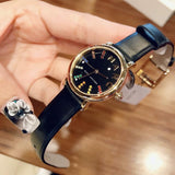 Buy Shop Marc Jacobs Roxy Black Dial Black Leather Strap Watch for Women - MJ1592 USA Online
