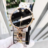 Buy Shop Movado Museum Classic Diamonds Black Dial Two Tone Steel Strap Watch for Men - 0607202 USA Online