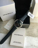Buy Shop Emporio Armani Lambda Chronograph Blue Dial Blue Leather Strap Watch For Men - AR11018 USA Online