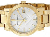 Buy Shop Burberry The City White Dial Gold Steel Strap Watch for Women - BU9103 USA Online