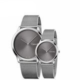 Buy Shop Calvin Klein Minimal Grey Dial Silver Mesh Bracelet Watch for Women - K3M221Y3 USA Online