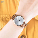 Buy Shop Calvin Klein Stately White Dial Gold Steel Strap Watch for Women - K3G2362W USA Online