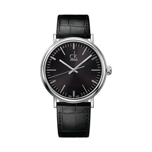 Buy Shop Calvin Klein Surround Black Dial Black Leather Strap Watch for Men - K3W211C1 USA Online
